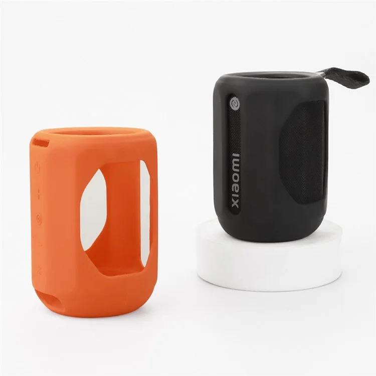 Für Xiaomi Mini Bluetooth Lautsprecher Gehäuse Anti-Kratzer Silikontasche mit Trageriemen - Orange