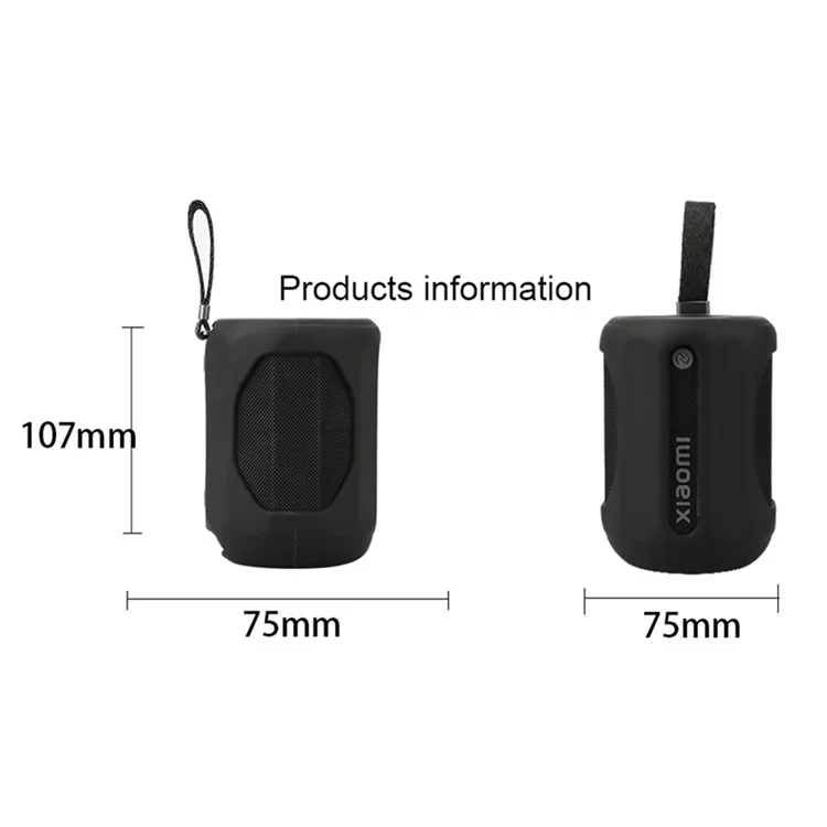 Für Xiaomi Mini Bluetooth Lautsprecher Gehäuse Anti-Kratzer Silikontasche mit Trageriemen - Orange