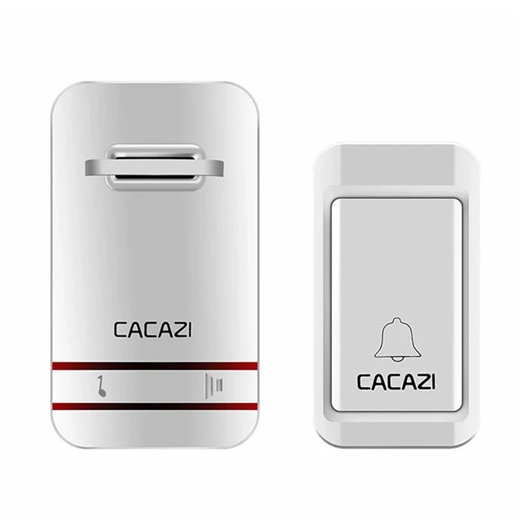 CACAZI V027G 38 sonneries sans fil autogénérées, 1 émetteur + 1 récepteur - Prise US