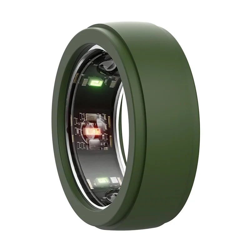 Protective Sleeve for Samsung Galaxy Ring / Oura Ring Generation 3 Anti-Scratch Silicone Ring Cover, Size S - Blackish Green