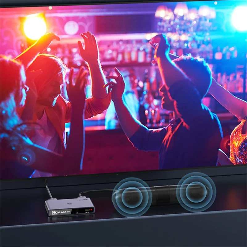 Q301 3 Input 1 Output HDMI Switcher 4K / 60hz HD Video Aluminum Alloy Adapter