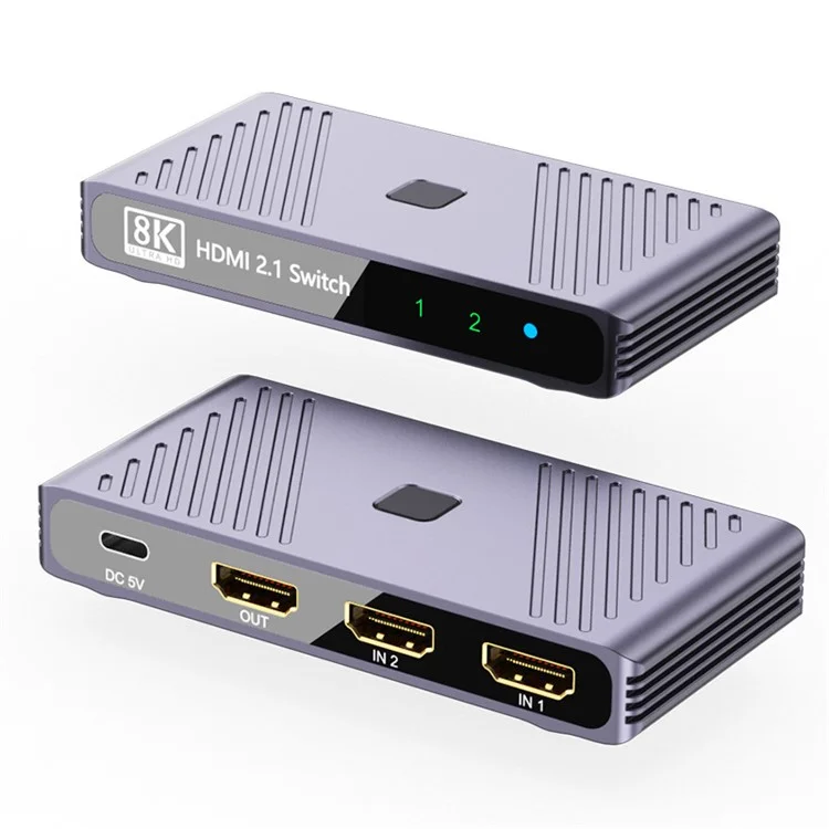 Q802 8K HD Video Splitter HDR 2 En 1 Salida Espejos Pantallas Adaptador de Transferencia de Vídeo