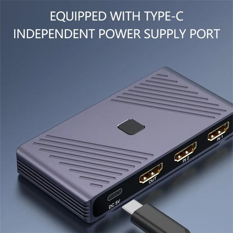Q802 8K HD Video Splitter HDR 2 En 1 Salida Espejos Pantallas Adaptador de Transferencia de Vídeo