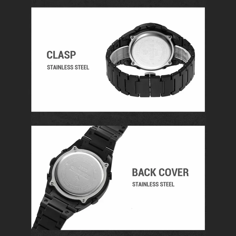 SKMEI 2109 Student Sports Watch Luminous Wrist Bracelet with TPU Strap - Black