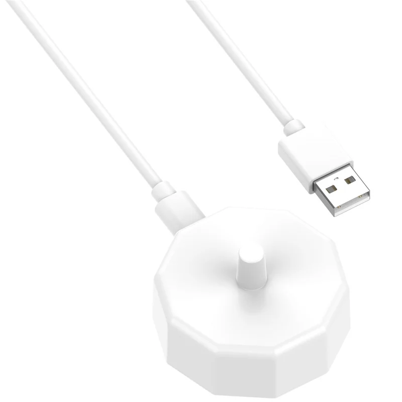 Toothbrush Charger for Braun Oral-B Wireless Charging Base with USB to Type-C Cable - White
