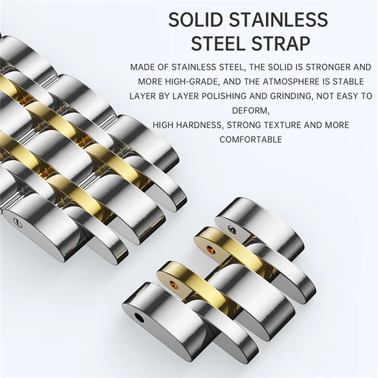 SKMEI 7070 Wochentag Datums-Display Edelstahlband Quarz-Armbanduhr für Herren / Damen - Gold Splicing+Blau / Herren