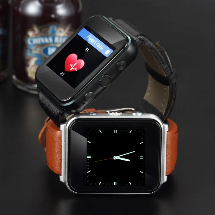ILEPO Bluetooth 4.0 Watch Phone GSM 1.54-inch Screen with Pedometer, Heart Rate Monitor - Black