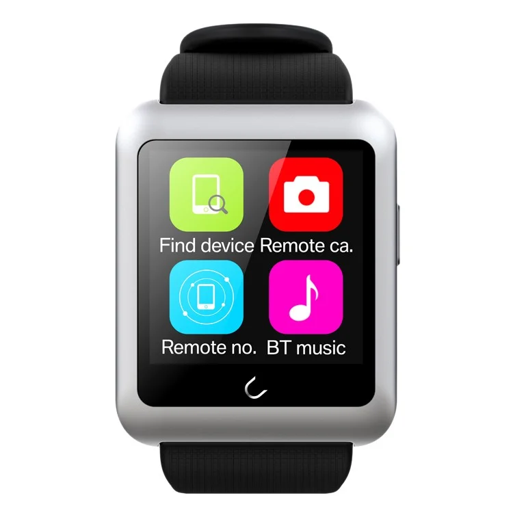 Uwatch U11 Bluetooth Smart Watch Phone Support iOS Android with Pedometer Sleep Monitor Anti-theft Compass Function - Silver