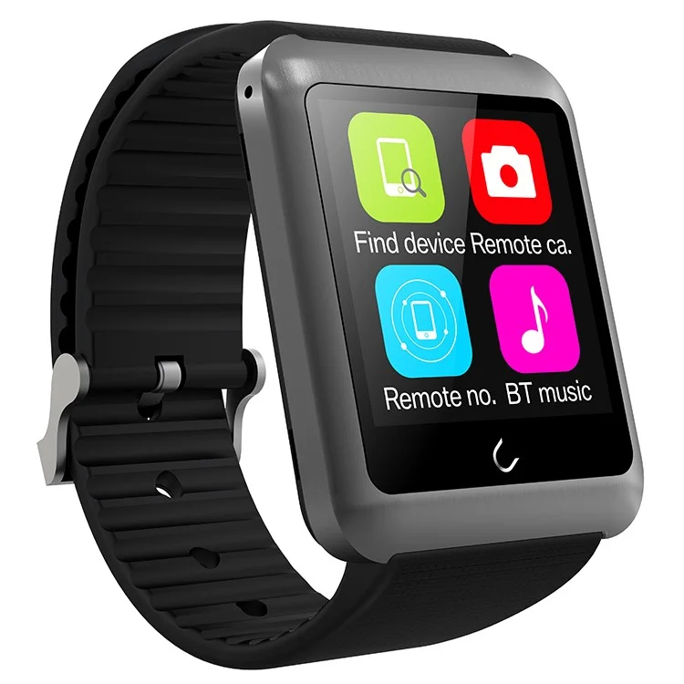 Uwatch U11 Bluetooth Smart Watch Phone Support iOS Android with Pedometer Sleep Monitor Anti-theft Compass Function - Grey