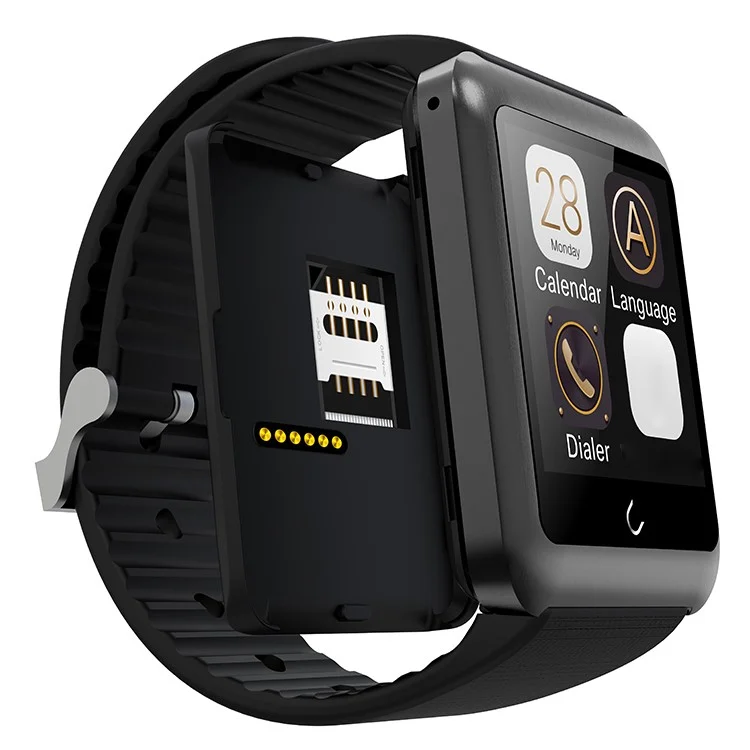 Uwatch U11 Bluetooth Smart Watch Phone Support iOS Android with Pedometer Sleep Monitor Anti-theft Compass Function - Grey
