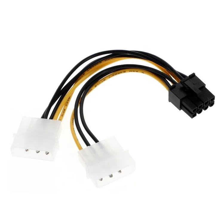 Dual IDE to 8 Pin PCI-E Power Line Adapter Cable