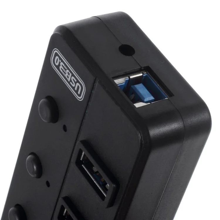 BYL-3015 USB 3.0 High Speed 4.8Gbps 5-Port Hub with Power Switches & LED Indicators
