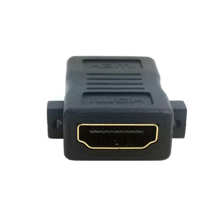 HD-186 HDMI Female to HDMI 1.4 Female Extension Adapter with Panel Mount Holes