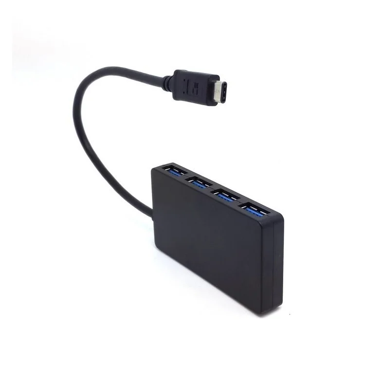 Tipo-C a 4 puertos USB 3.1 Hub de transferencia de datos de alta velocidad Adaptador para MacBook Laptop Tablet