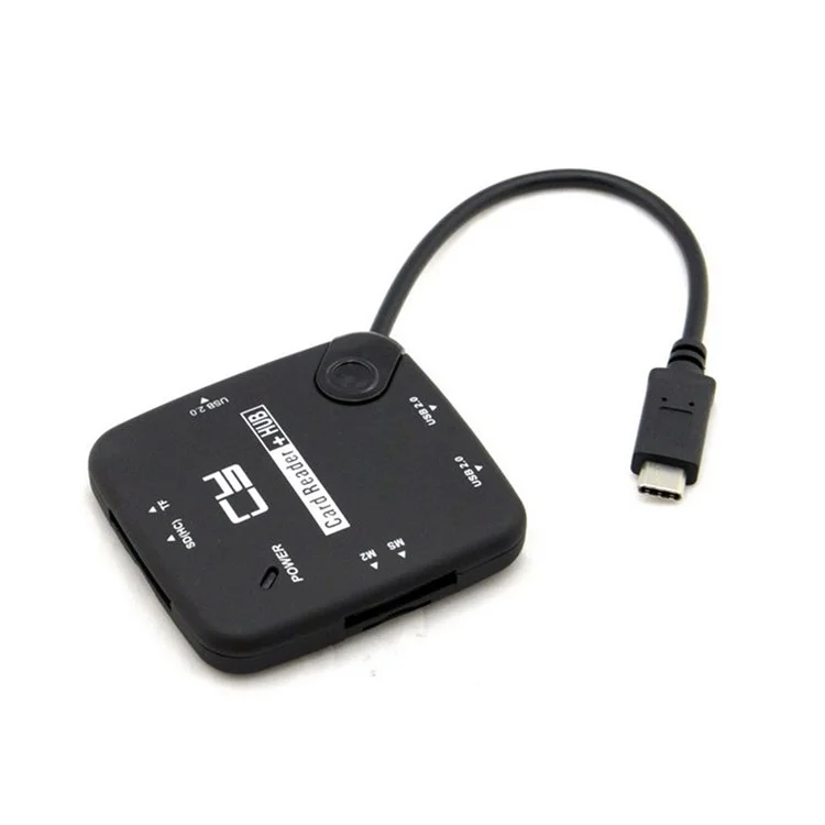 USB 3.1 Type C USB-C Multiple 3-Port USB Hub and TF/SD/MS Card Reader (U3-231)