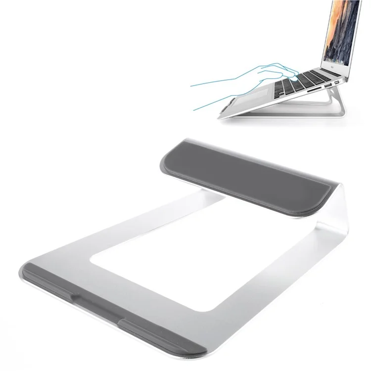 Aluminum Alloy Laptop Stand for Apple Samsung Sony etc Notebooks - Silver Color