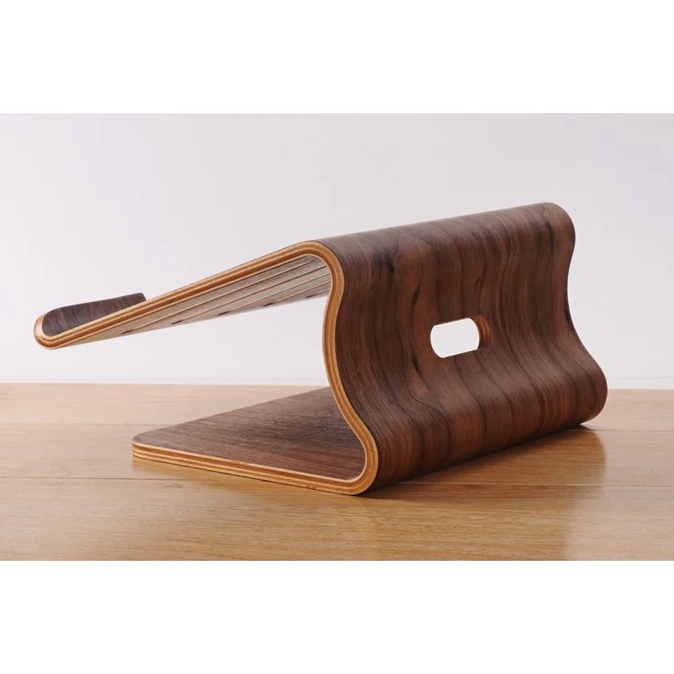 SAMDI Wood Laptop Table Stand Cooling Computer Holder for MacBook Pro 15.4 Inch Heat Dissipation - Brown