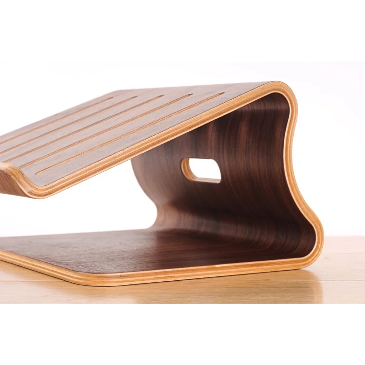 SAMDI Wood Laptop Table Stand Cooling Computer Holder for MacBook Pro 15.4 Inch Heat Dissipation - Brown