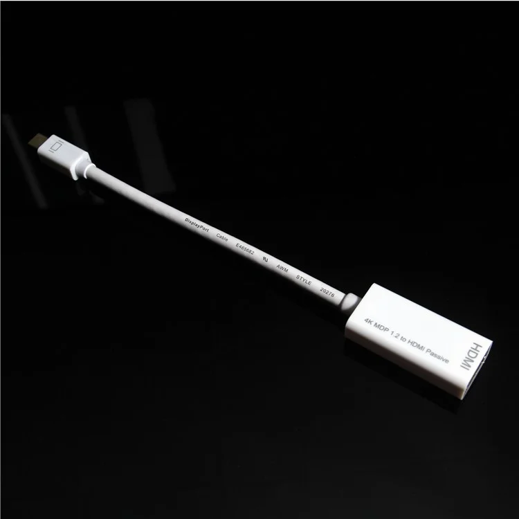 Mini DisplayPort Male to HDMI Female Adapter 20cm Cable Gold Color-plated Jack Support 4K