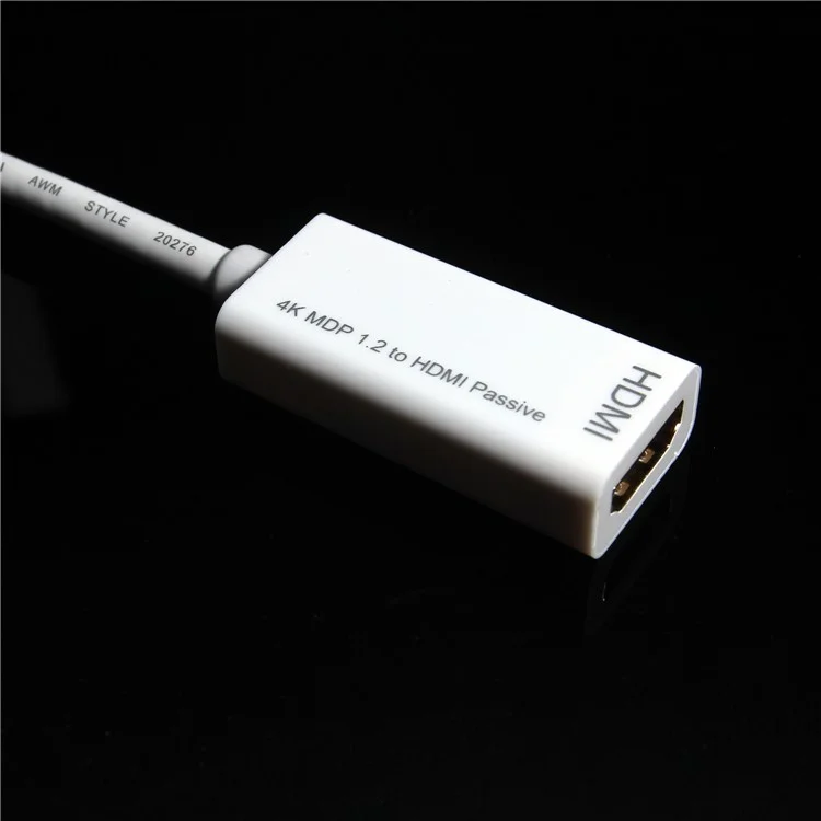Mini DisplayPort Male to HDMI Female Adapter 20cm Cable Gold Color-plated Jack Support 4K