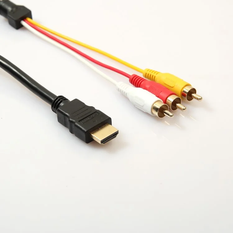 1.5m HDMI to 3-RCA Video Audio AV Component Converter Cable for HDTV DVD