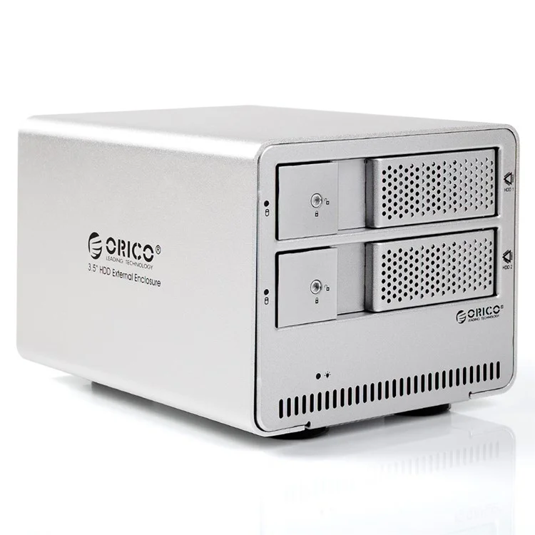 ORICO 9528U3 USB 3.0 2-Bay Aluminum 3.5 inch HDD External Enclosure - White