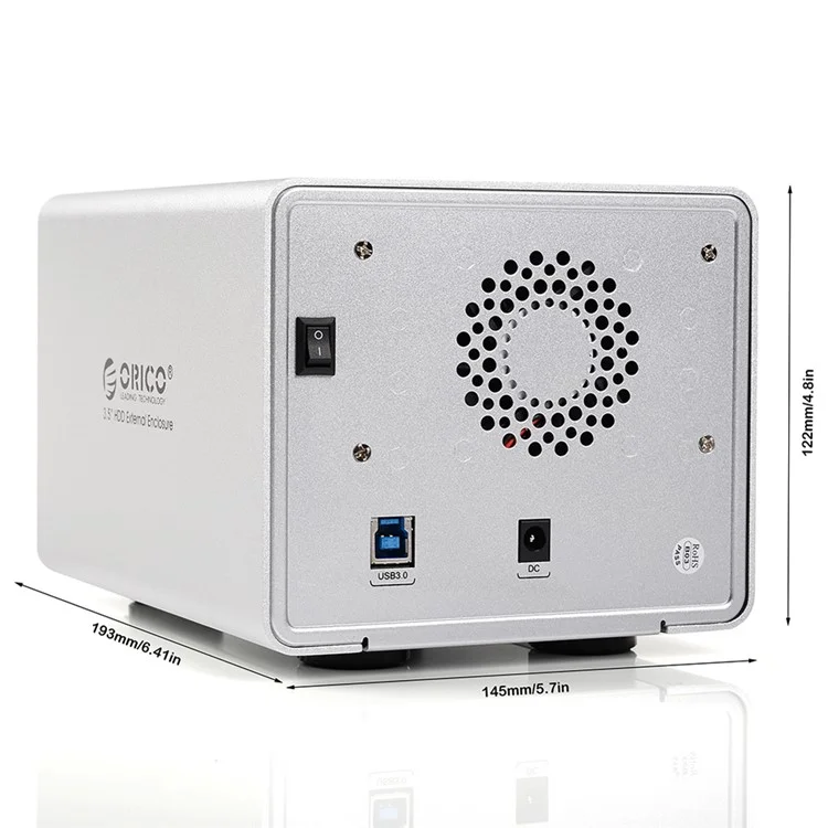 ORICO 9528U3 USB 3.0 2-Bay Aluminum 3.5 inch HDD External Enclosure - White