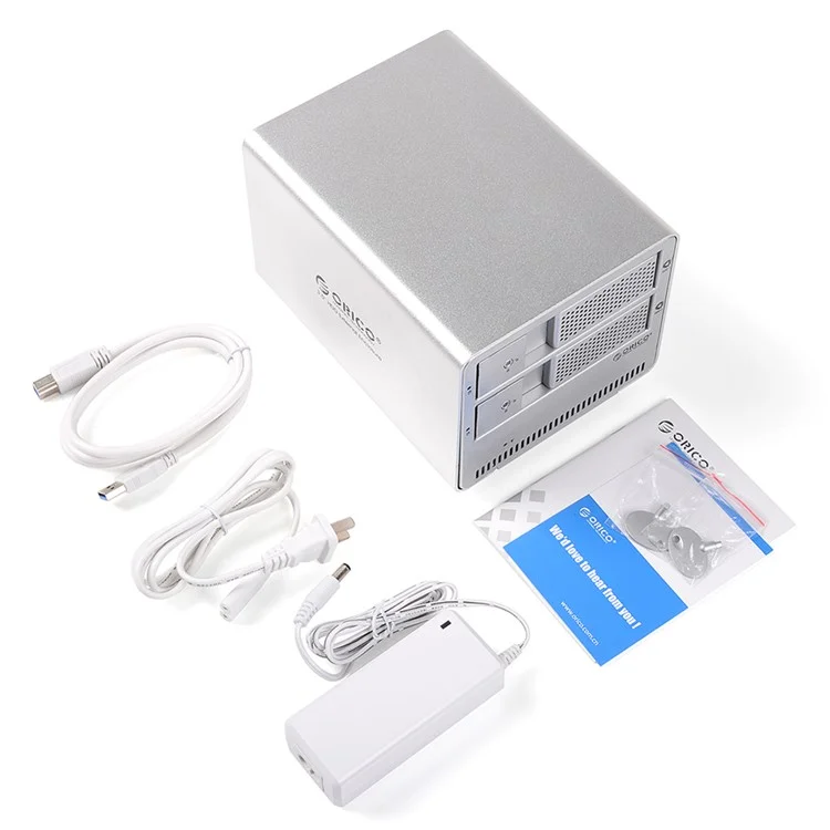 ORICO 9528U3 USB 3.0 2-Bay Aluminum 3.5 inch HDD External Enclosure - White