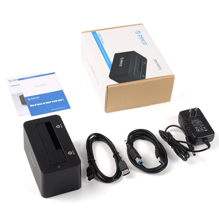 ORICO SuperSpeed USB3.0 SATA Hard Drive Docking Station 1-Bay for 2.5 / 3.5 inch HDD & SSD (6619US3) - US Plug
