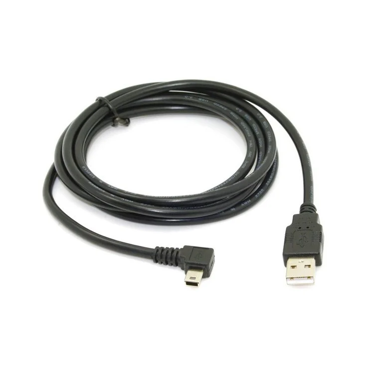 1.8m Mini USB 5-pin Male to USB 2.0 Male Cord Cable, 90 Degree Right Angled