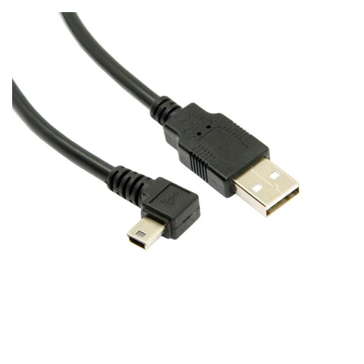 1.8m Mini USB 5-pin Male to USB 2.0 Male Cord Cable, 90 Degree Right Angled