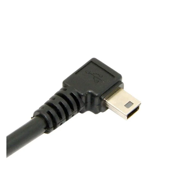 1.8m Mini USB 5-pin Male to USB 2.0 Male Cord Cable, 90 Degree Right Angled
