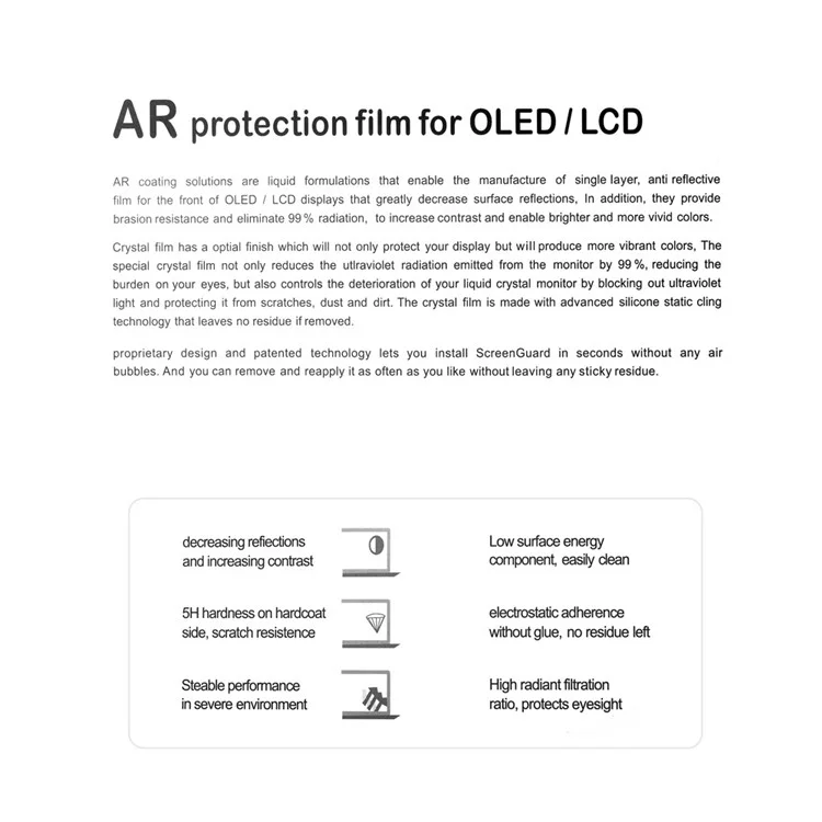 Película Protectora de Pantalla HD Clear para Macbook Pro 13.3 con Pantalla Retina (2012) A1425/A1502 2013/2014/2015