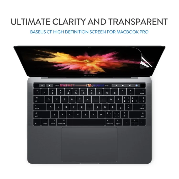 2Pcs BASEUS CF High Definition Full Glue Screen Protector Film for MacBook Pro 13.3 Inch / with Touch Bar (2016)