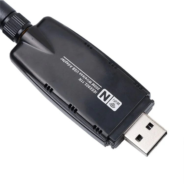 300Mbps WiFi USB Adapter Dongle Ethernet Network Card with Antenna