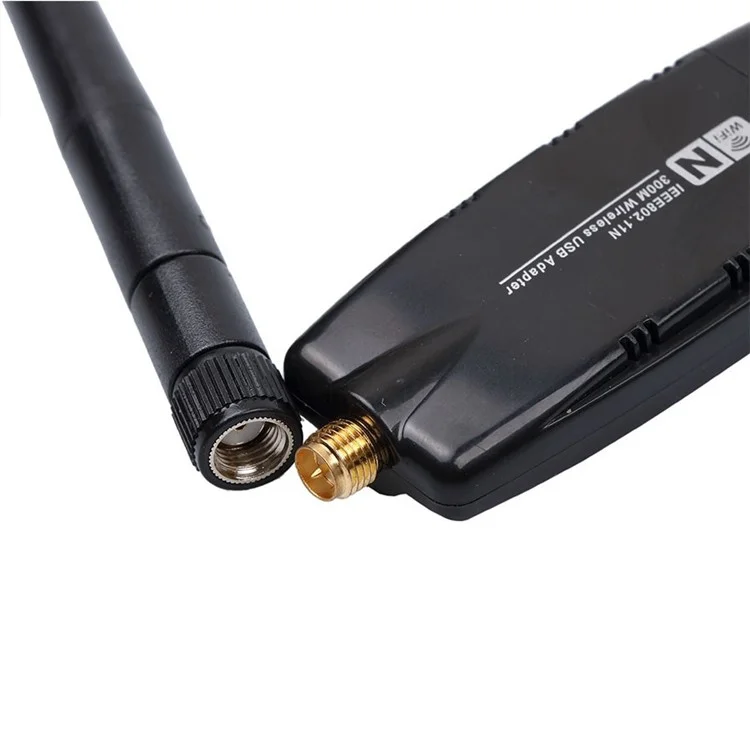 300Mbps WiFi USB Adapter Dongle Ethernet Network Card with Antenna