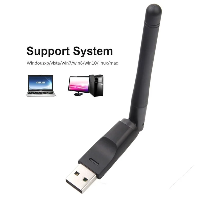 5370 Portable Wireless USB WiFi Adapter with External Antenna