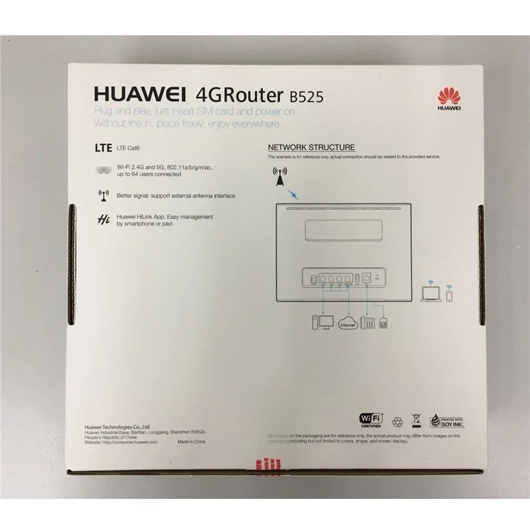 HUAWEI B525s-65a Unlocked 4G/LTE CPE 300 Mbps Mobile WiFi Router - EU Plug