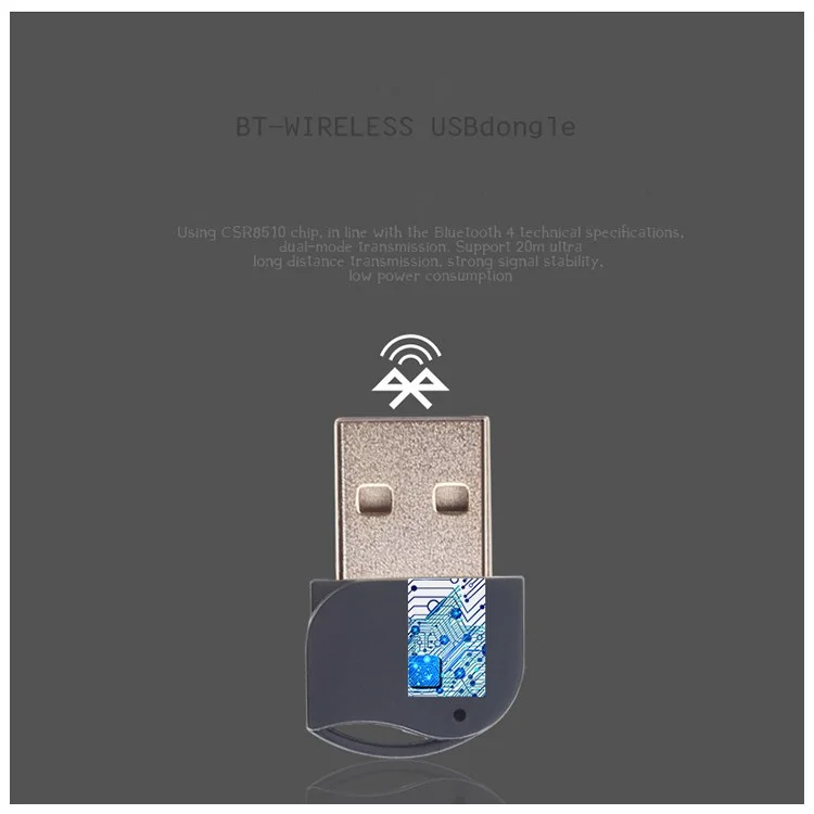 KR11BL Bluetooth V4.0 Récepteur Audio Adaptateur Bluetooth USB Sans Fil Distance de Transmission - le Noir