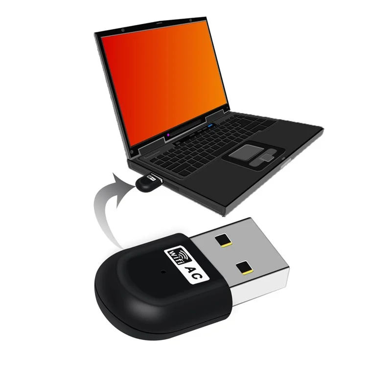 AC600 Dual-Band 2.4G/5G Wifi USB Adapter