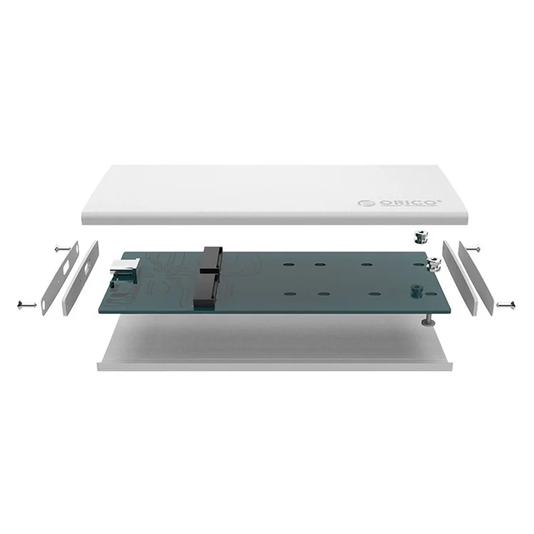 ORICO Aluminum Dual-bay 10Gbps M.2 RAID External Hard Drive Enclosure (DM2-RC3-SV)