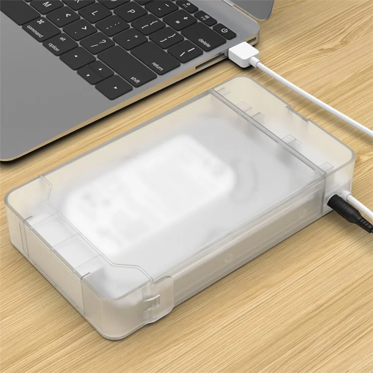 MAIWO K10435 2.5''/3.5'' SATA III External Hard Drive Enclosure USB 3.0 Transparent HDD/SSD 9.5mm Hard Disk Reader Case Protector