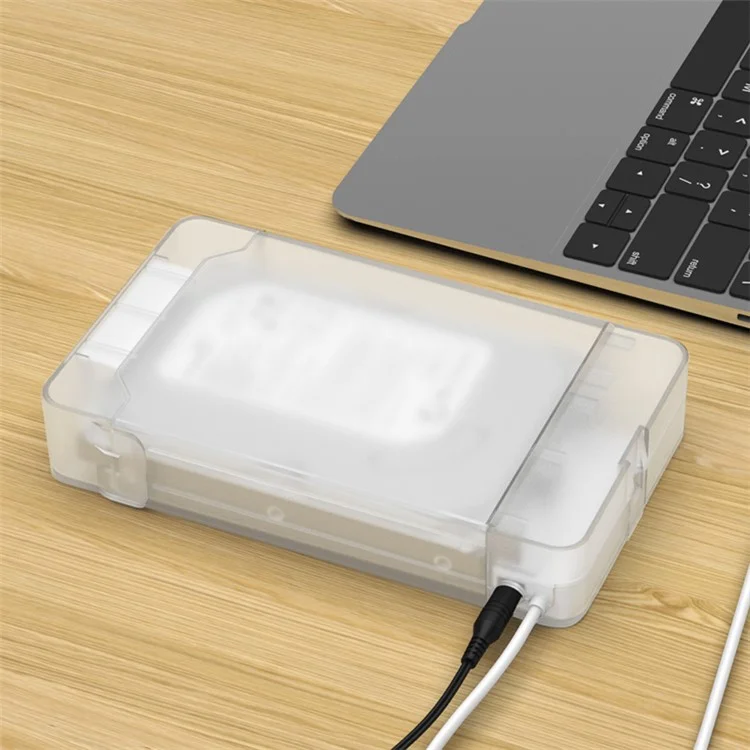 MAIWO K10435 2.5''/3.5'' SATA III External Hard Drive Enclosure USB 3.0 Transparent HDD/SSD 9.5mm Hard Disk Reader Case Protector