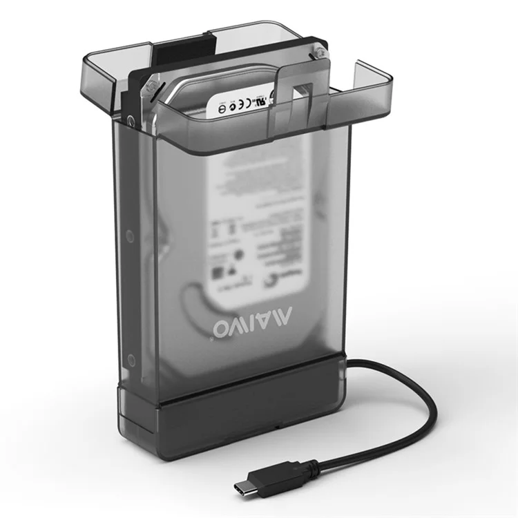 MAIWO K10535C Type-C External HDD Hard Drive Disk Enclosure Supports 2.5/3.5 inch SATA HDD/SDD - US Plug