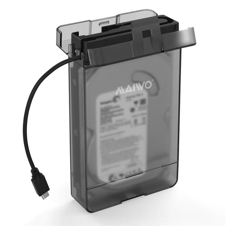 MAIWO K10535C Type-C External HDD Hard Drive Disk Enclosure Supports 2.5/3.5 inch SATA HDD/SDD - US Plug