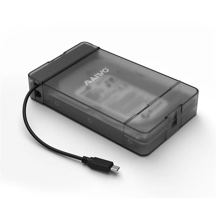MAIWO K10535C Type-C External HDD Hard Drive Disk Enclosure Supports 2.5/3.5 inch SATA HDD/SDD - US Plug