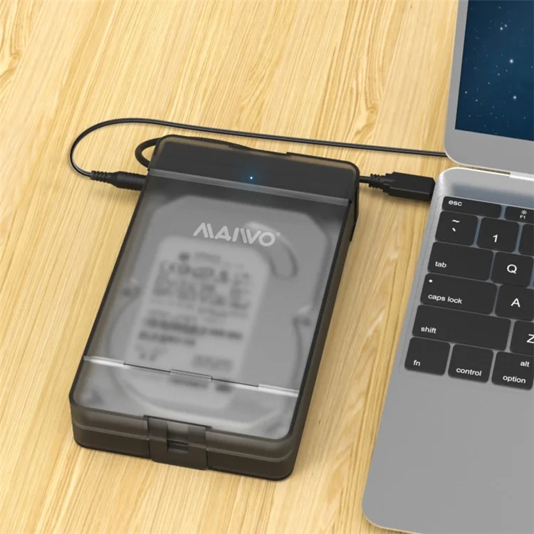 MAIWO K10535C Type-C External HDD Hard Drive Disk Enclosure Supports 2.5/3.5 inch SATA HDD/SDD - US Plug