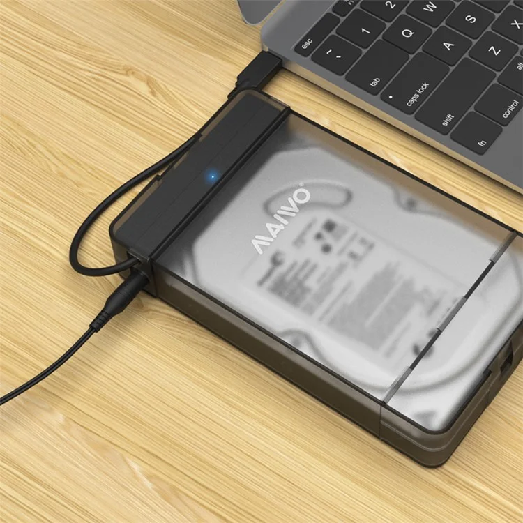 MAIWO K10535C Type-C External HDD Hard Drive Disk Enclosure Supports 2.5/3.5 inch SATA HDD/SDD - US Plug