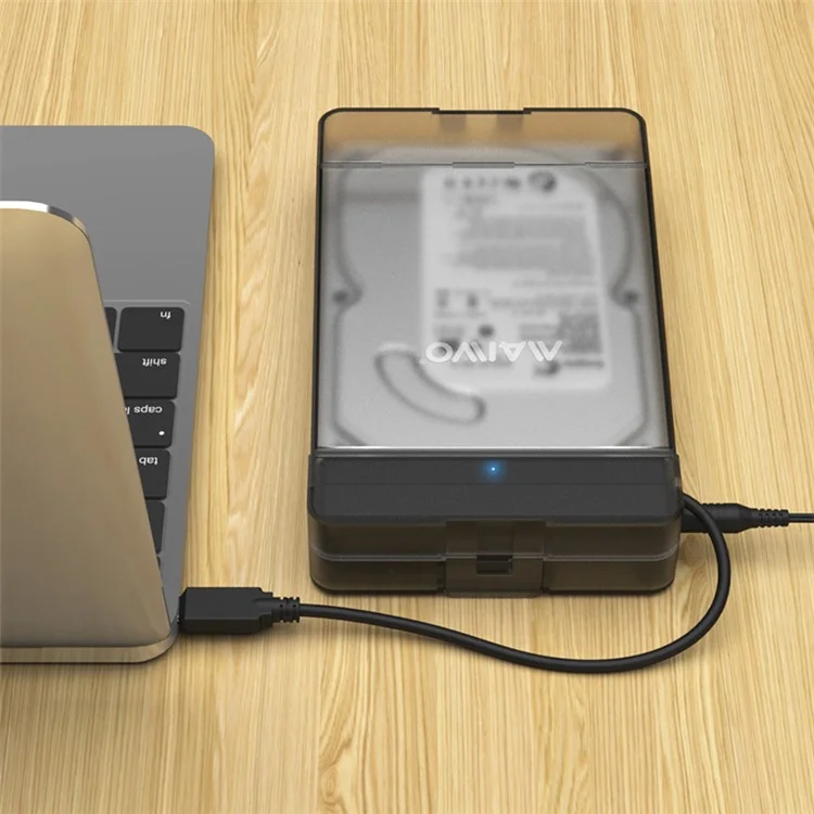 MAIWO K10535C Type-C External HDD Hard Drive Disk Enclosure Supports 2.5/3.5 inch SATA HDD/SDD - US Plug