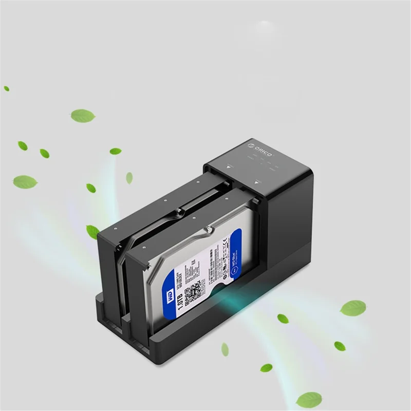 ORICO 6528US3-C 2.5 / 3.5 inch Hard Drive Enclosure 2 Bay Docking Station Offline Clone
